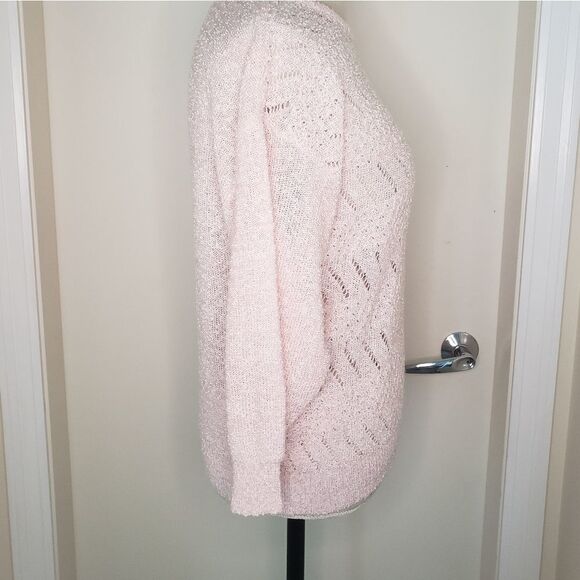 Vintage pink handknit sweater - Picture 3 of 4